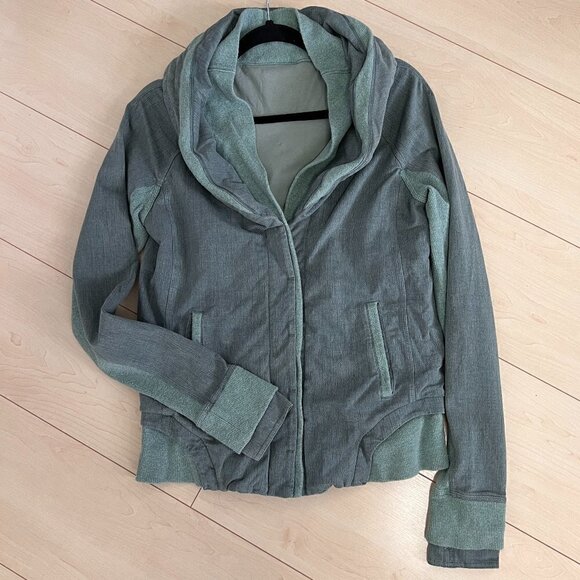 Lululemon To Class Jacket Size 10 Burlap Texture Deep Shore Heathered Earl Grey - Picture 1 of 12